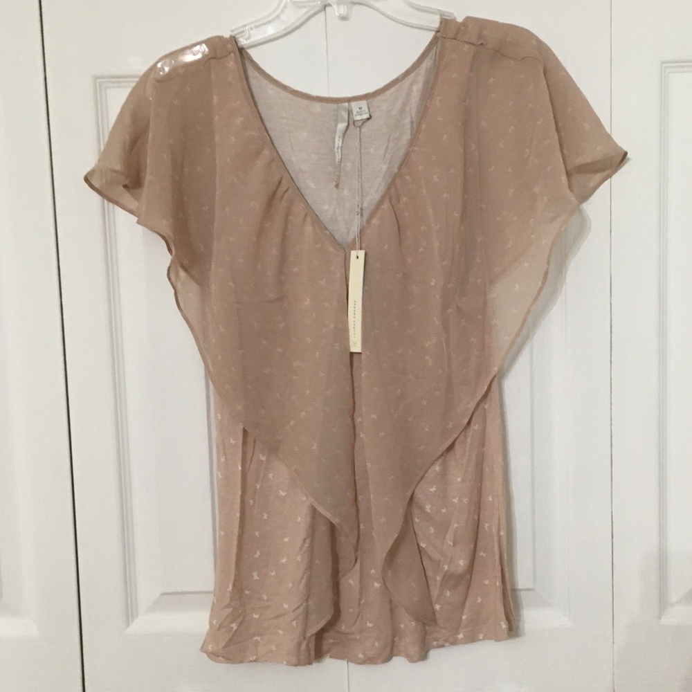 NWT {LC LAUREN CONRAD} Tan Top M